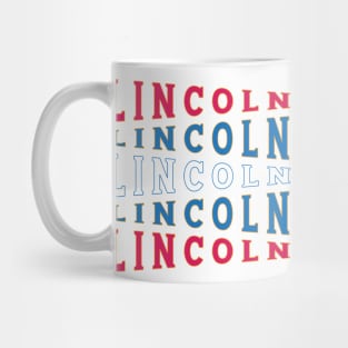 TEXT ART USA LINCOLN Mug